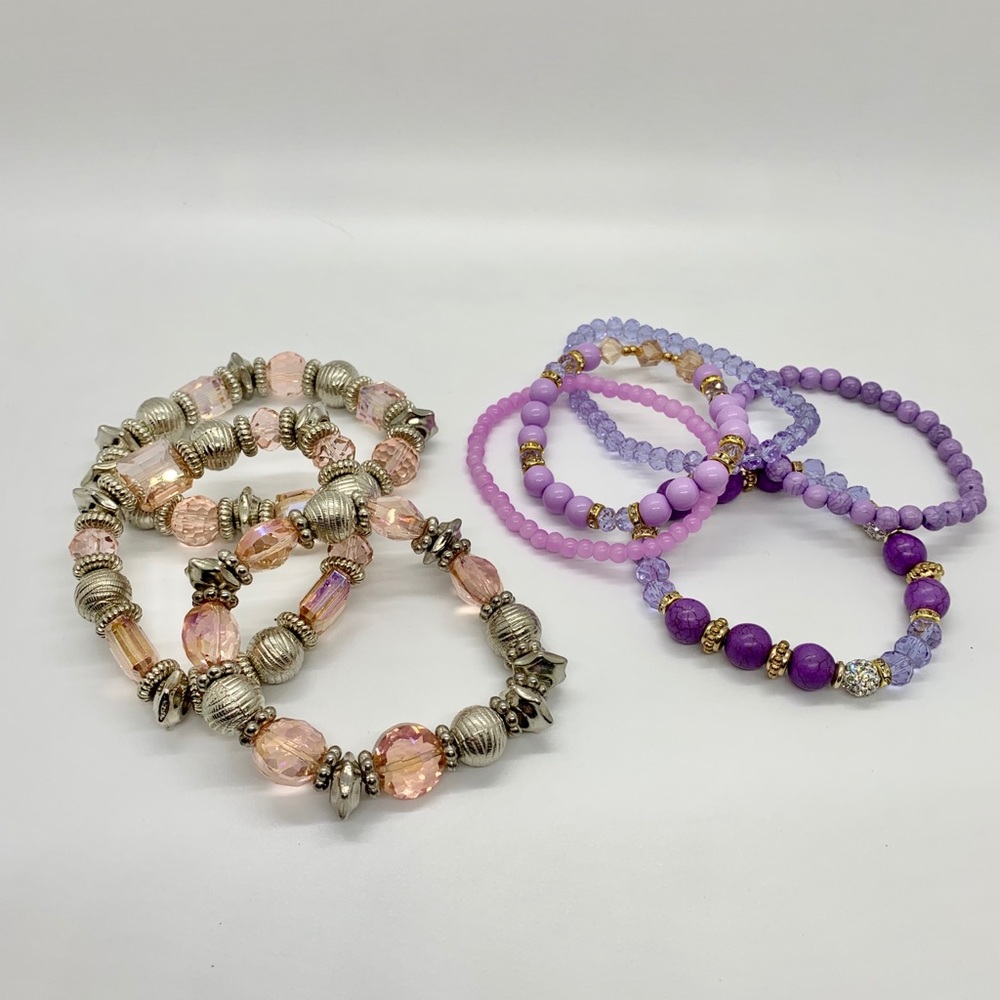 Bundle of stretch bracelets